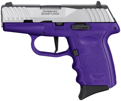 SCCY INDUSTRIES DVG-1 9mm 3.1" 10rd Pistol - Stainless / Purple - $193.99 (FREE Shipping on Firearms)
