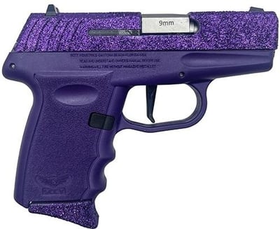 SCCY INDUSTRIES DVG-1 Sub-Compact 9mm 3.1" 10rd Pistol Purple w/ Glitter Slide - $262.99 (Add To Cart) (FREE Shipping on Firearms)