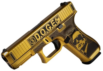 Glock G47 9mm D.O.G.E. 4.49" barrel 17 Rnds Gold w/ Trump & Elon - $641.71