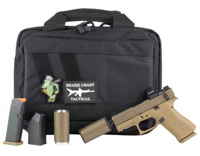 Shark Coast Tactical Hush Puppy Kit, Glock 43XC 9mm Pistol, Holosun 407K & Model 2 Suppressor - $1644.81