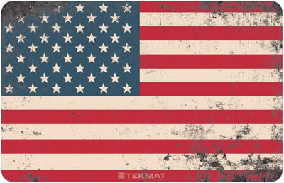 TekMat Old Glory US Flag Cleaning Mat / 11 x 17 Thick, Durable, Waterproof Bench Mat Red, White, Black - $11.28 + FREE Shipping