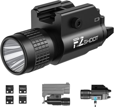 EZshoot Pistol Flashlight 750 Lumens Tactical Weapon Mount Light - $32.99 w/code "DSO7WSNG" (Free S/H over $25)