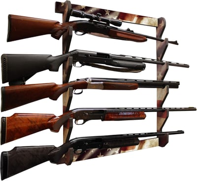 Rush Creek Creations Indoor Gun Rack for up to 5 Rifles or Shotguns, Premium Wood Construction - $25.84 (Limited time deal) + FREE Shipping