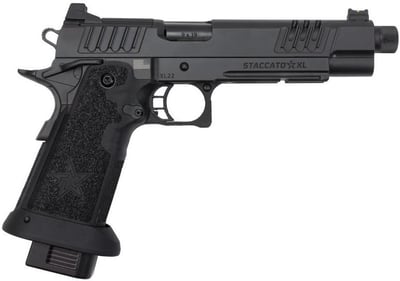 Staccato-XL 9mm 6" Threaded Barrel Curved Trigger 20rd - Black - $3125.99 