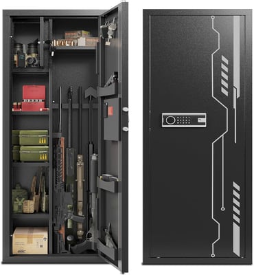 KAER 8-12 Gun Safes, Quick Access Rifle Safe, Adjustable Shelves - $219.99 + FREE Shipping