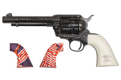 EMF GWII Freedom Revolver 45 LC 5.5" Barrel, Custom Engraving and USA Flag Grips - $481.22