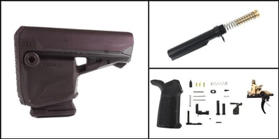 Finish Your Lower Kit: FosTecH Echo Sport Binary Trigger for the AR-15 Platform + AR-15 Mil-Spec Buffer Tube Kit + Aero Precision M4E1 MOE Lower Parts Kit Minus FCG â€“ Black + FAB Defense GL-Core M Collapsible Stock w/ 10 Round Mag, Black - $404.99 (FREE S/H over $120)