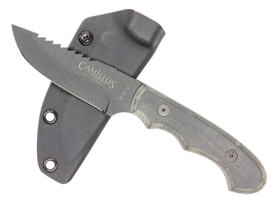 Camillus Barbarian Fixed Blade Knife with Kydex Sheath, Black, 7.75-Inch - $43.45 & FREE Shipping