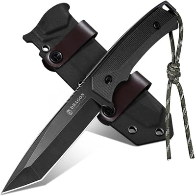 Dragon Creek Fixed Blade Knife Full Tang Serrated / Non Serrated (Green, Black) - $22.51 (coupon price) + FREE Shipping