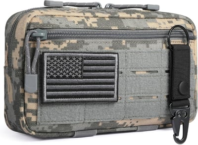 FRTKK Tactical Molle Admin Pouch EDC Horizontal Modular Pouches Include US Flag Patch and Keychain (6 Colors) - $11.89 + FREE Shipping