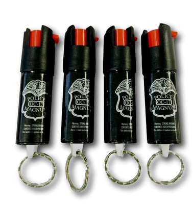 Police Magnum O C-17 Pepper Spray with UV Dye and Twist Top, 0.5-Ounce Keyring, Pack of 4 - $6.64 + S/H (Free S/H over $25)