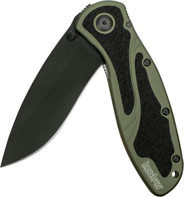 Kershaw Blur Olive Drab/Black Knife with SpeedSafe - $60 + FREE Shipping
