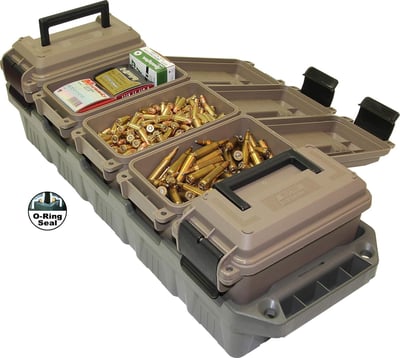 MTM AC5C 5-Can Ammo Crate Mini, Convenient size, Store 650 rounds of 9mm bulk ammo, Stackable, easy carry and transport of multi-caliber ammo - $32.83 + FREE Shipping