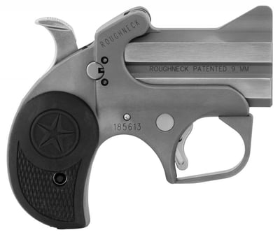 Bond Arms Roughneck 9MM 2.5 Barrel Fixed Sights Rubber Grip Stainless Rough & Tumble Finish - $211.99 
