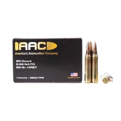 AAC 5.56 NATO 69 Grain OTM 20rd Box Ammunition - $10.99 