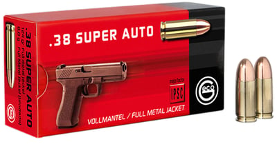 GECO Pistol 38 Super 124GR FMJ Ammunition 50 Rounds - $18.98