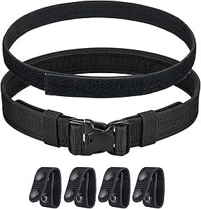 EZshoot Utility Belt 2 in 1 Design Adjustable Length Multifunctional 2" with 4 Belt Keepers Black - $15 w/code "YOKQZFTK" + FREE Shipping