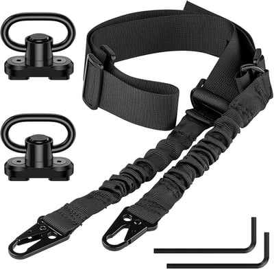 50% off CVLIFE Rifle Sling Two Point Sling Adjustable Length Gun Sling for Rifle with 2 Pack Sling Swivel for M-Rail w/code FZ8QQPSP - $8.49 + FREE Shipping