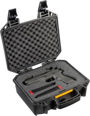 Pelican Vault v100 Pistol Case - Single Pistol Case with Pre-Cut Customizable Foam for Full Size, Compact, or Sub-Compact Guns (Black) - $44.95 + FREE Shipping