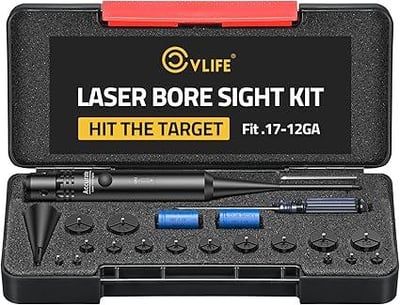 CVLIFE 0.17 to 12GA Calibers Red/Green Laser Boresighter Kit - $17.15 w/code "6TRH2MGT" + 20% Prime discount + FREE Shipping