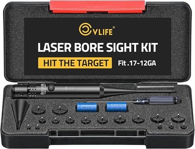 CVLIFE Bore Sight Kit fit 0.17 to 12GA Calibers Red/Green Laser - $14.81 w/code "P3BOCYXY" + FREE Shipping
