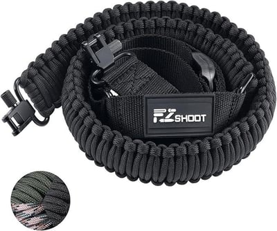 EZshoot 550 Paracord Quick Adjust Two Point Rifle Sling with Larger Opening Tri-Lock Swivels - $7.99 w/code "SB59ZKFR" + FREE Shipping