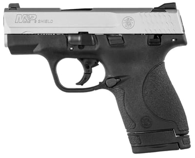 Smith and Wesson M&P9 Shield Stainless / Black 9mm 3.1" Barrel 7-Rounds - $299.99 ($9.99 S/H on Firearms / $12.99 Flat Rate S/H on ammo)