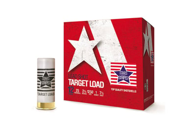 Stars and Stripes 12 Gauge Ammunition Target Loads CT12808 2-3/4” 8 Shot 250 rounds - $109.99  ($8.99 Flat Rate Shipping)