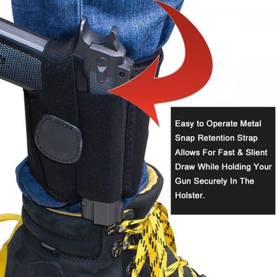 Braudel Ankle Holster for Concealed Carry Fits Small to Medium Frame - $9.99 + Free S/H over $25 (Free S/H over $25)