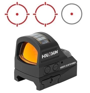 Holosun HS507C Multi-Reticle Circle Dot Solar-Power Reflex Sight - X2 - $278.99 + Free Shipping