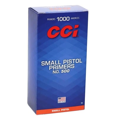 CCI Small Pistol Primers #500 Box of 1000 - $88