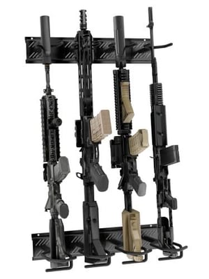 Heavy Duty Steel Gun Rack - Wall Mount, Adjustable 4/8/12 Slot Indoor Gun Racks, Securely Display Shotgun & Rifle - $38.88 + FREE Shipping