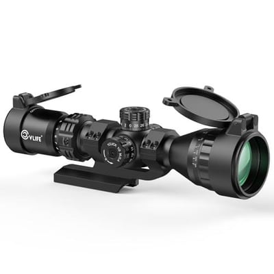 20% off CVLIFE 3-12x44 AO Rifle Scope with Locking Turret, 5 Levels Red & Green Illumination Reticle, Parallax Adjustment, Second Focal Plane Riflescopes, 30mm Offset Scope Mount w/code OB4MKS4K - $79.99 + FREE Shipping