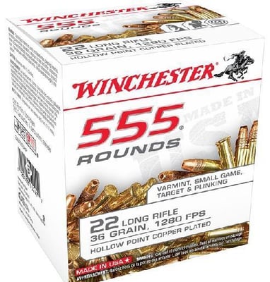 Winchester 22 Long Rifle 555 rounds 22LR - $43.69  (Buyer’s Club price shown - all club orders over $49 ship FREE)