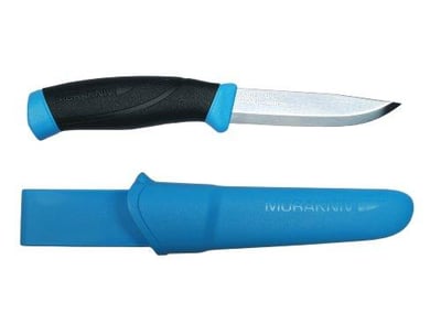 Morakniv Companion Fixed Blade Outdoor Knife with Sandvik Stainless Steel Blade, 4.1-Inch, Cyan - $9.98 (Free S/H over $25)