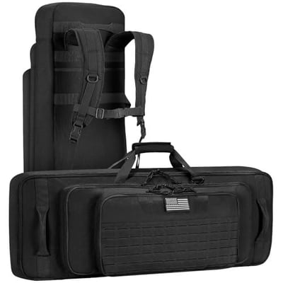 40% off CVLIFE 36" 42" 46'' Soft Rifle Case Triple Layered Double Rifle Bag, Oversized Tactical Long Gun Bag with Lockable Zipper and Backpack Strap, Rifle Backpack Gun Case for Outdoor Hunting Shooting Range w/code 3MQEP5TX - $37.79 + FREE Shipping