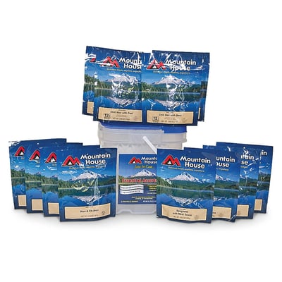 Mountain House Essential Assortment Emergency Food Bucket, 32 Servings - $98.99 (Buyer’s Club price shown - all club orders over $49 ship FREE)