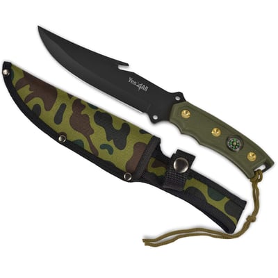 Yes4All Hunting Survival Fixed Blade Tactical Knife with Sheath Full Tang - $5.99 + Free S/H