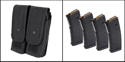 Delta Deals: Condor Double AR/AK Mag Pouch - Black + Magpul PMAG Gen M2 MOE Magazine AR-15 30 Rd x 4 - $59.99 (FREE S/H over $120)