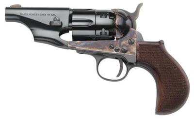 Pietta 1860 Army Snub Nose Black Powder Revolver 3" Barrel Steel Frame with Checkered Thunderer Grips Blue - $345.63 