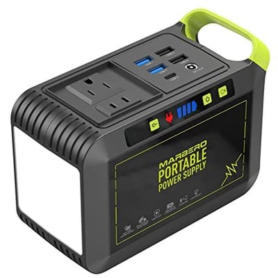 MARBERO Portable Power Station 88Wh Camping Lithium Battery Solar Generator Fast Charging with AC Outlet 120W Peak Power Bank(Solar Panel Optional) for Home Backup Outdoor Emergency RV Van Hunting - $60.46 + FREE Shipping
