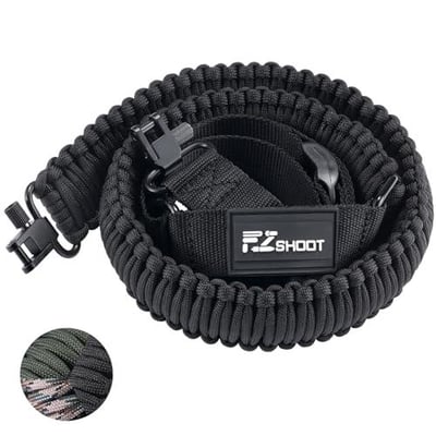 50% off EZshoot 550 Paracord Sling Quick Adjust Two Point Rifle Sling with Larger Opening Tri-Lock Swivels for Outdoor Sports w/code 3KWOF2PP - $7 (Free S/H over $25)