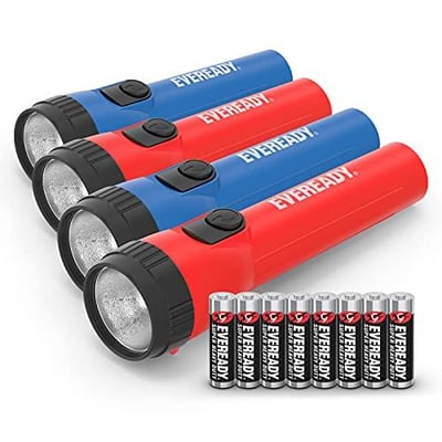 Eveready 4-Pack LED Flashlight Multi-Pack, Batteries Included - $7.15 after 20% Off clip code (Free S/H over $25)