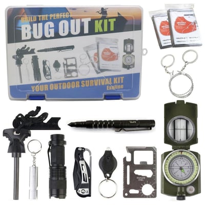 Emergency Outdoor Survival Kit Exqline 12-in-1 - $16.99 + Free S/H over $25 (Free S/H over $25)