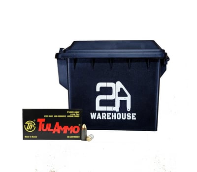 TulAmmo 9MM 115 GR FMJ 350 ROUNDS Steel Case. FREE AMMO CAN - $98 