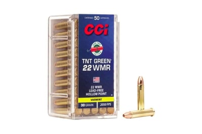 CCI .22 WMR 30gr TNT Green HP Ammo - 50 rounds - $17.99  ($8.99 Flat Rate Shipping)