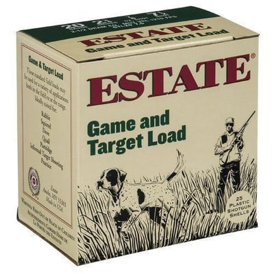 Estate Cartridge Game and Target Load 20 Gauge Shotshells 25 Rnd - $6.6