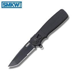 CRKT Homefront Tactical Tanto 1.4116 EDP Coated Partially Serrated Stainless GRN Handle - $55.09