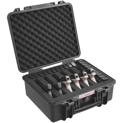 Hard Pistol Case with Pre-cut PU Foam, Waterproof & Dustproof for 6 Pistols & 21 Magazines, 19.3 17.1 8.3" Lockable Pistol Case, Black - $50.91 + FREE Shipping