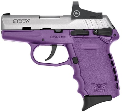 SCCY Industriies CPX1-TT w/RedDot DAO 9mm 3.1" barrel 10rd SS/Prpl w/Safe - $298.99